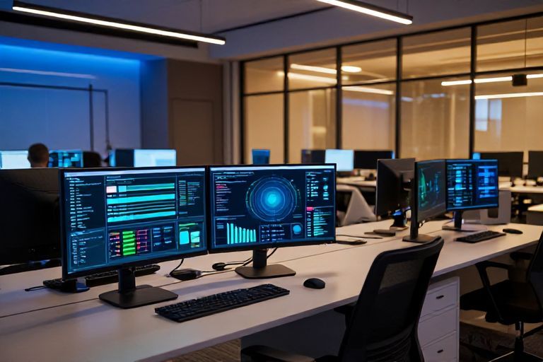 Technologie-Analyse auf einem Bildschirm